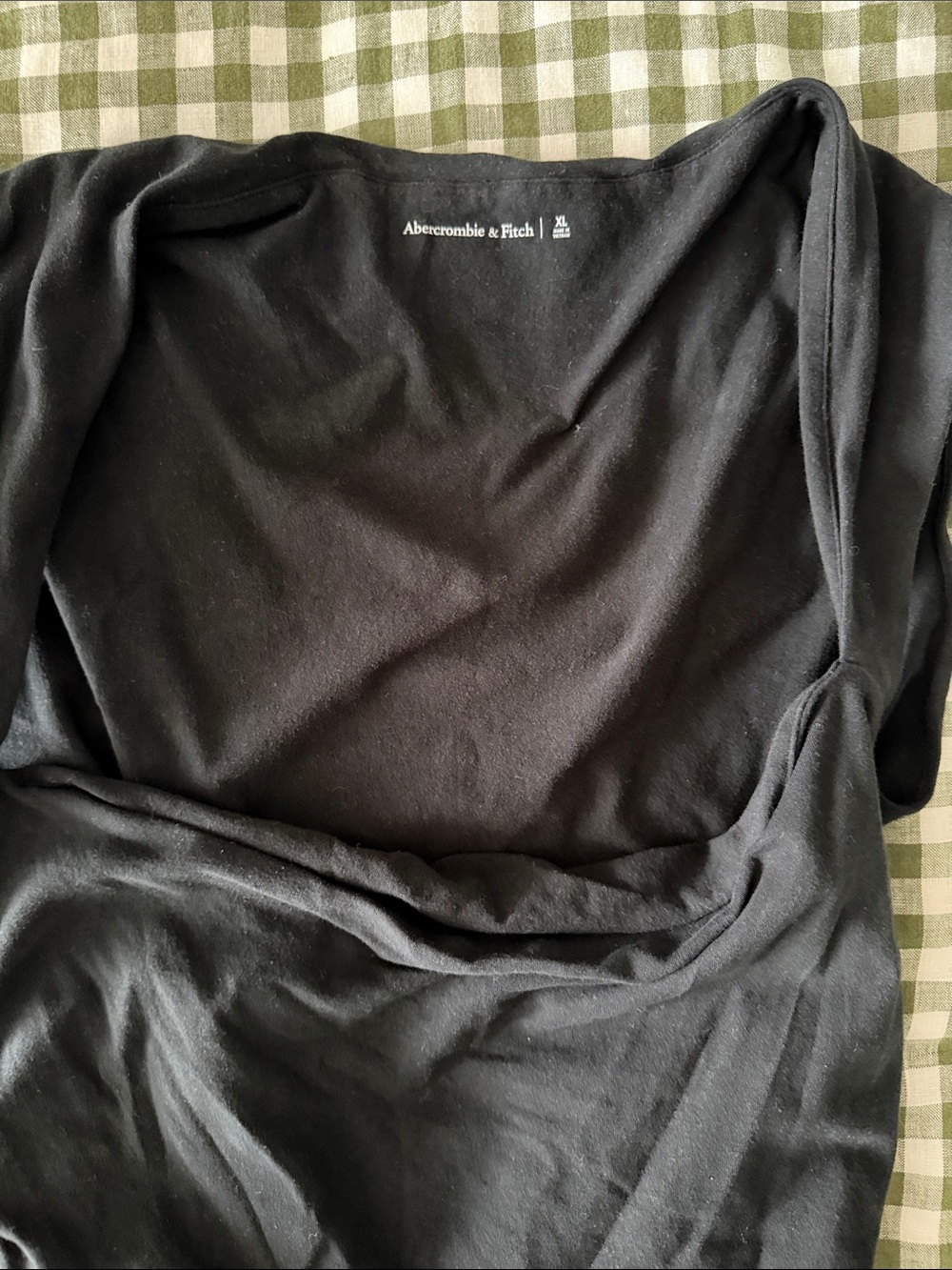 Abercrombie & Fitch Black Ruched Snap-Front Bodysuit - Picture 2 of 4